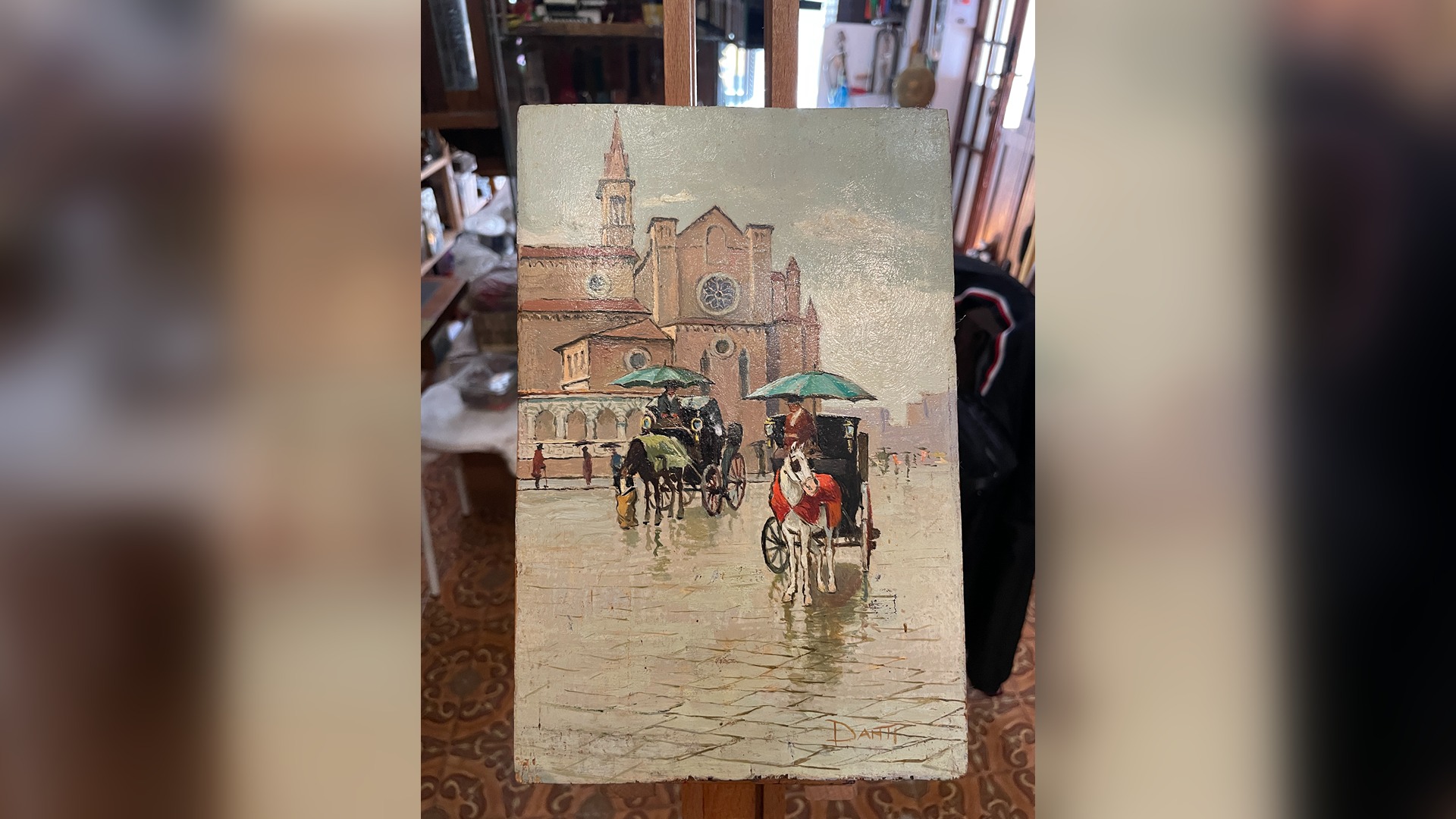 Carrozze sotto la pioggia