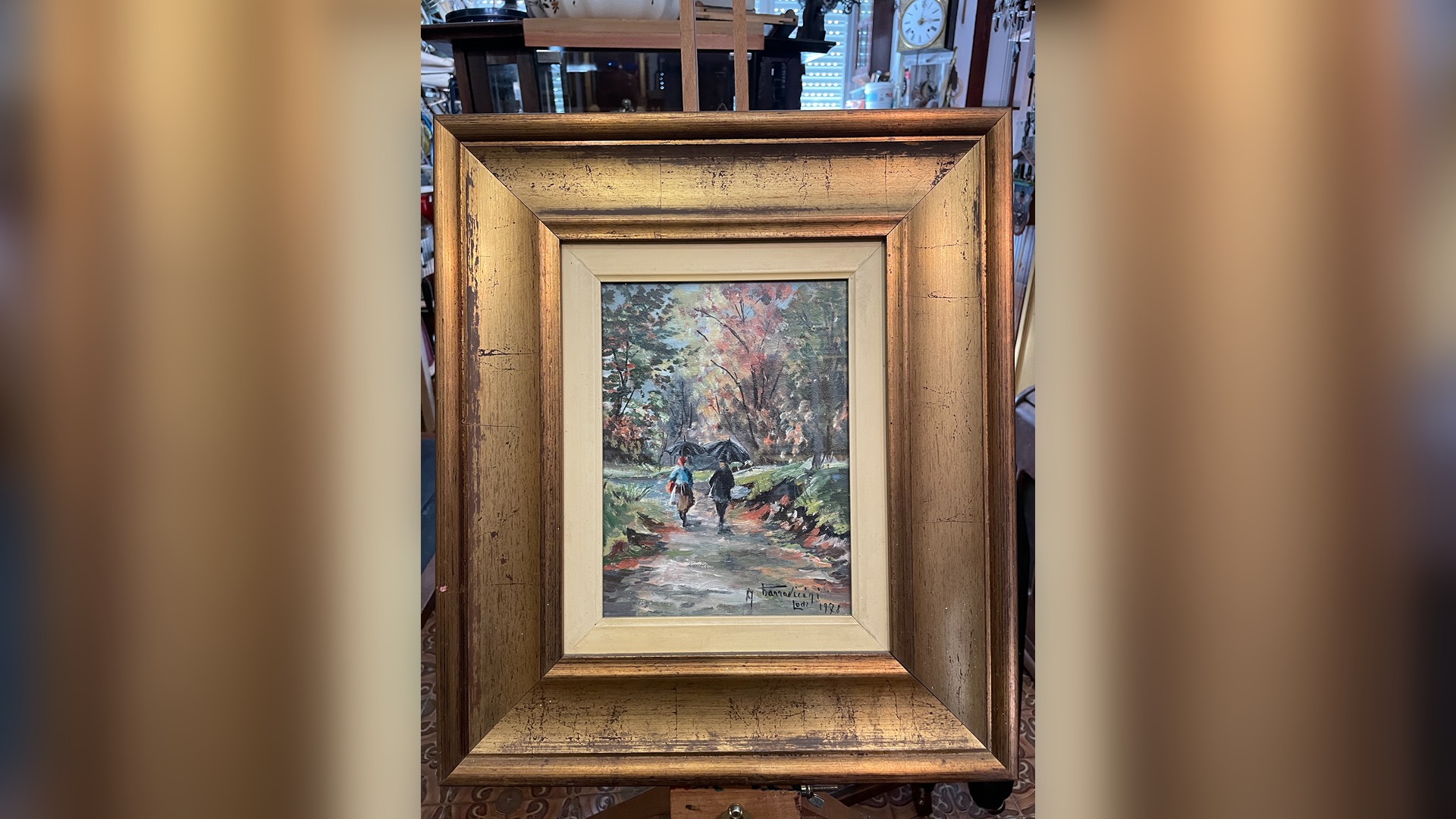 Camminata sotto la pioggia 